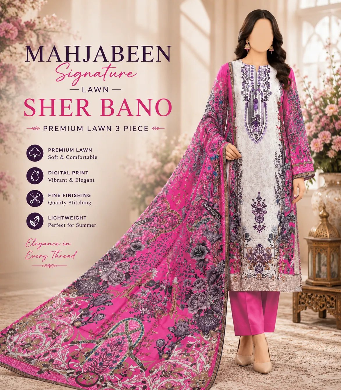 MAHJABEEN SIGNATURE LAWN