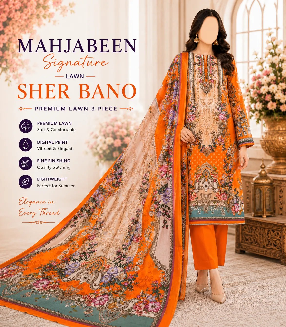 MAHJABEEN SIGNATURE LAWN